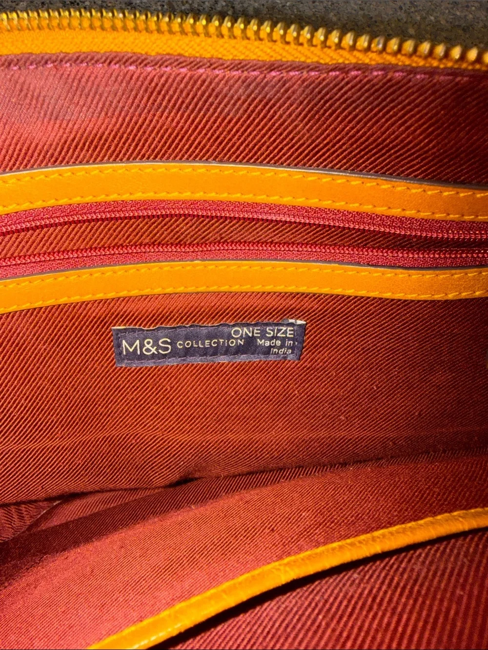 Marks & Spencer Mustard Yellow Leather Top-Handle Satchel